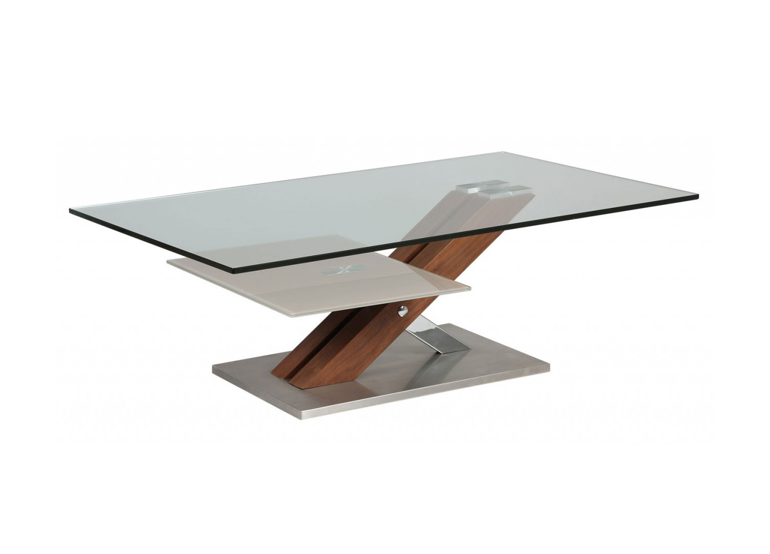 table contemporaine bois et verre