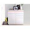 Commode design blanche laquée