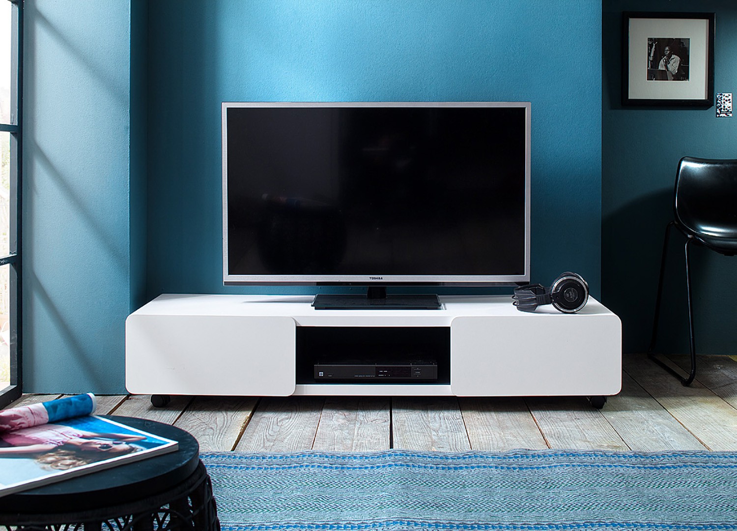 Meuble TV blanc pas cher