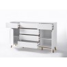 Buffet scandinave blanc et bois 169 cm