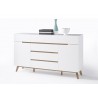 Buffet scandinave blanc et bois 169 cm