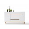 Buffet scandinave blanc et bois 169 cm