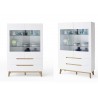 Vitrine scandinave blanc et bois