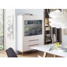 Vitrine scandinave blanc et bois