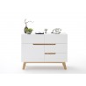 Commode scandinave blanc et bois