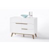 Commode scandinave blanc et bois