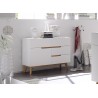 Commode scandinave blanc et bois