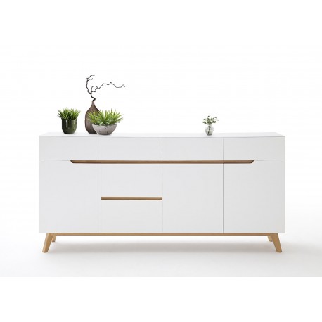 Buffet scandinave blanc et bois 193 cm