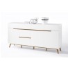 Buffet scandinave blanc et bois 193 cm