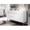 Buffet scandinave blanc et bois 193 cm