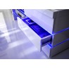 Meuble TV design led blanc laqué