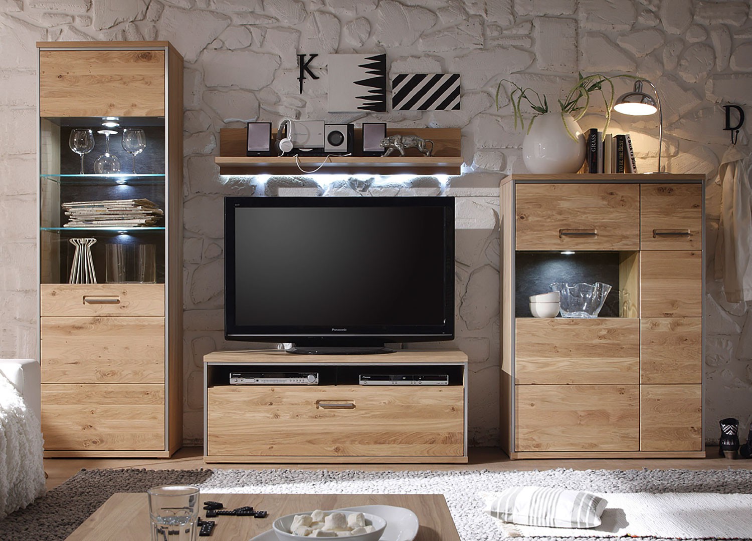 Meuble TV design bois massif