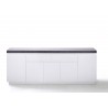 Meuble buffet 2 m blanc mat et gris lumineux