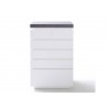 Commode design blanche et grise 6 tiroirs