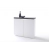 Commode contemporaine blanche et grise à led