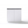 Commode contemporaine blanche et grise à led