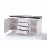 Buffet design laqué blanc mat 2 portes