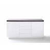 Buffet design laqué blanc mat 2 portes