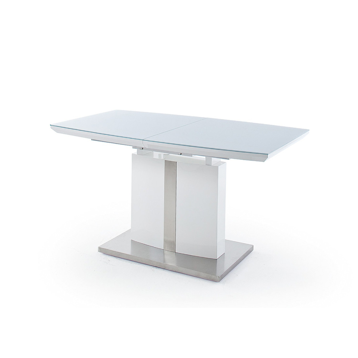 Table repas blanc laqué