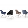 Chaises design simili cuir pied ovale conique