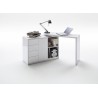 Bureau design blanc laqué plateau pivotant