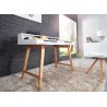 Bureau scandinave blanc et bois