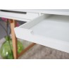 Bureau scandinave blanc et bois