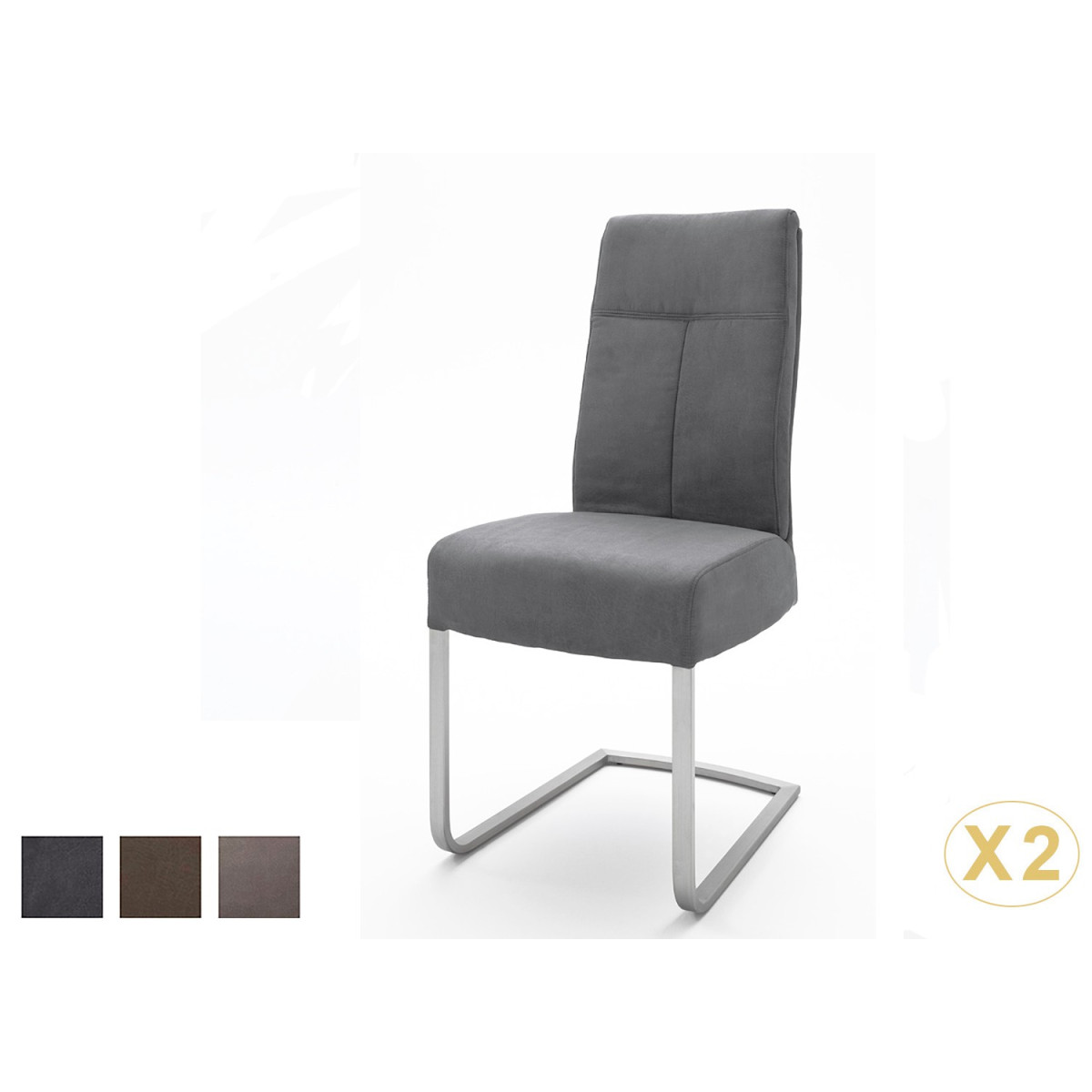 Chaises design simili aspect cuir de buffle