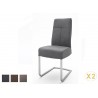 Chaises design simili aspect cuir de buffle