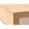 Table basse bois massif et verre