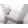 Table repas verre blanc extensible