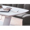 Table repas verre blanc extensible