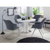 Table ronde en verre extensible