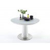 Table ronde en verre extensible