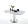 Table ronde en verre extensible