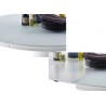 Table ronde en verre extensible