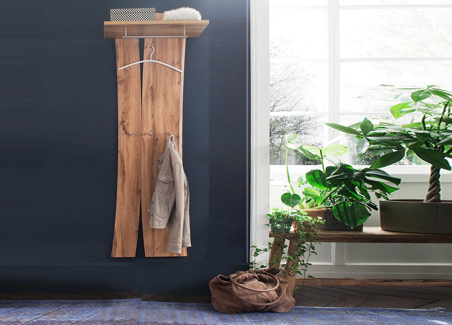Porte-manteaux bois wotan