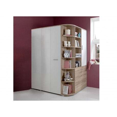 Grande armoire d'angle pour enfant ou adolescent