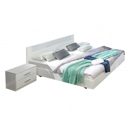 Lit adulte design blanc