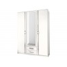 Armoire blanche 3 portes et 2 tiroirs 135 cm