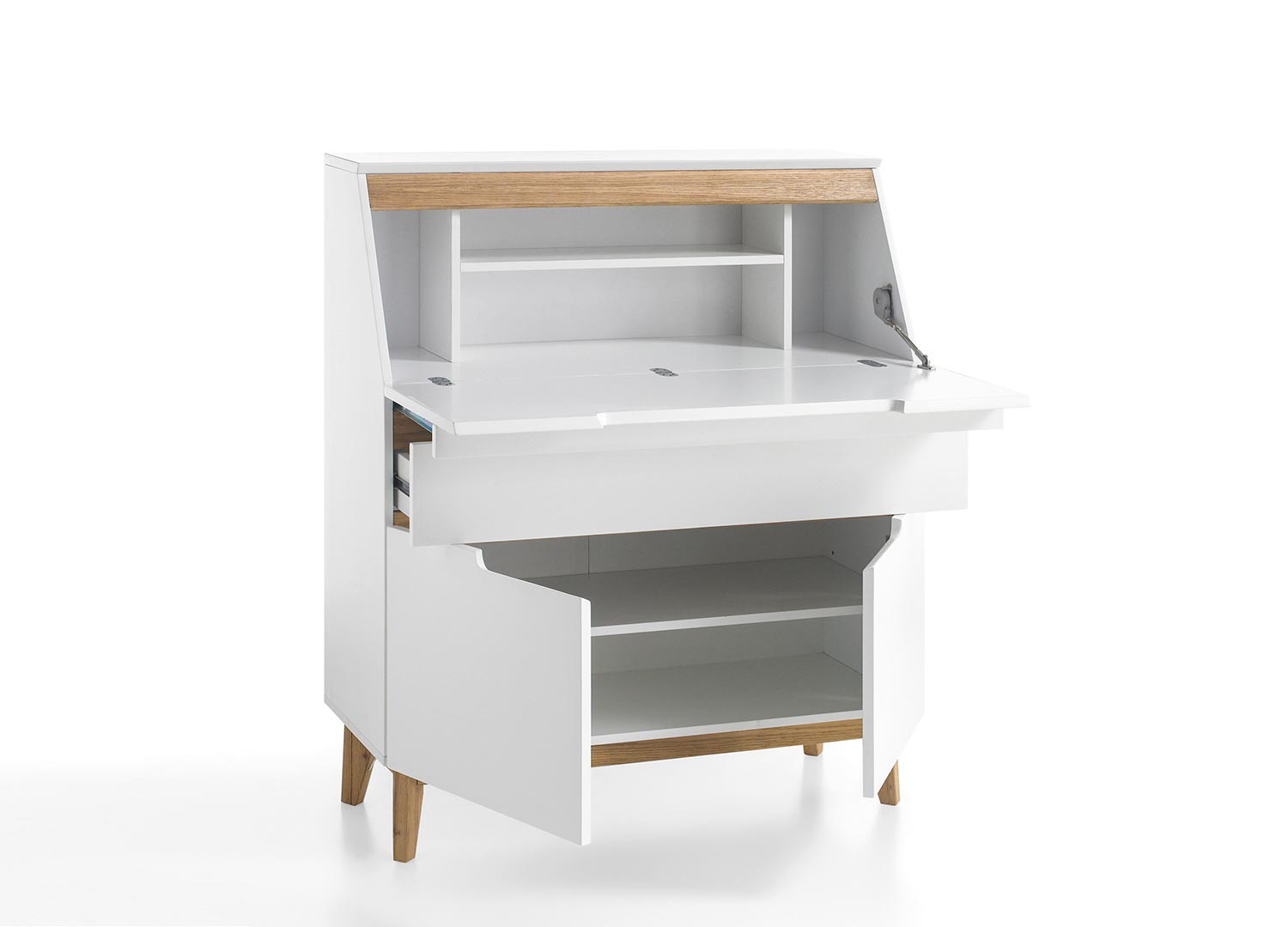 Bureau secrétaire blanc scandinave - Cbc-Meubles