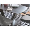Table repas design extensible grise