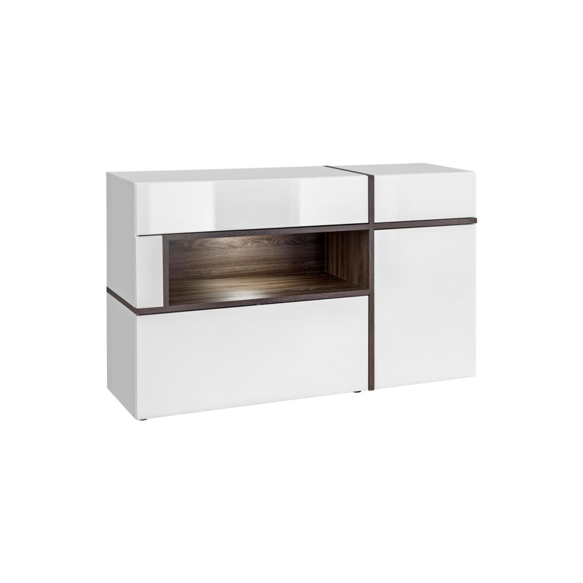 Buffet design blanc à led