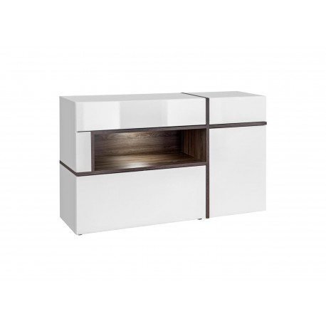 Buffet design blanc à led