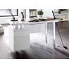 Bureau blanc laqué brillant 3 tiroirs