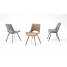 Chaises modernes de salle à manger en tissu