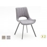 Chaises modernes de salle à manger en tissu
