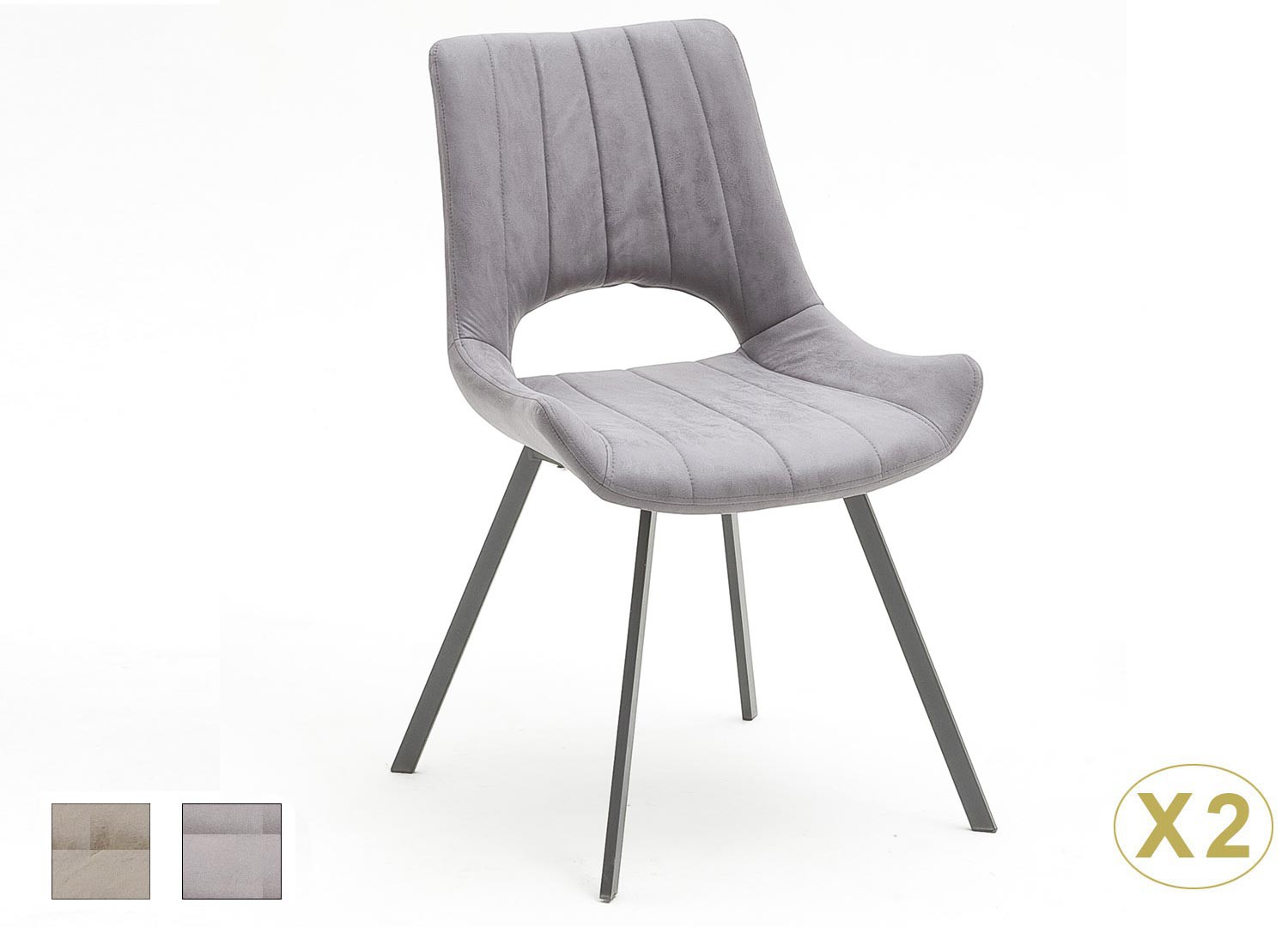 Chaises modernes de salle à manger en tissu