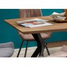 Table repas chêne sauvage plateau forme bateau