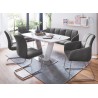 Table repas verre blanc extensible